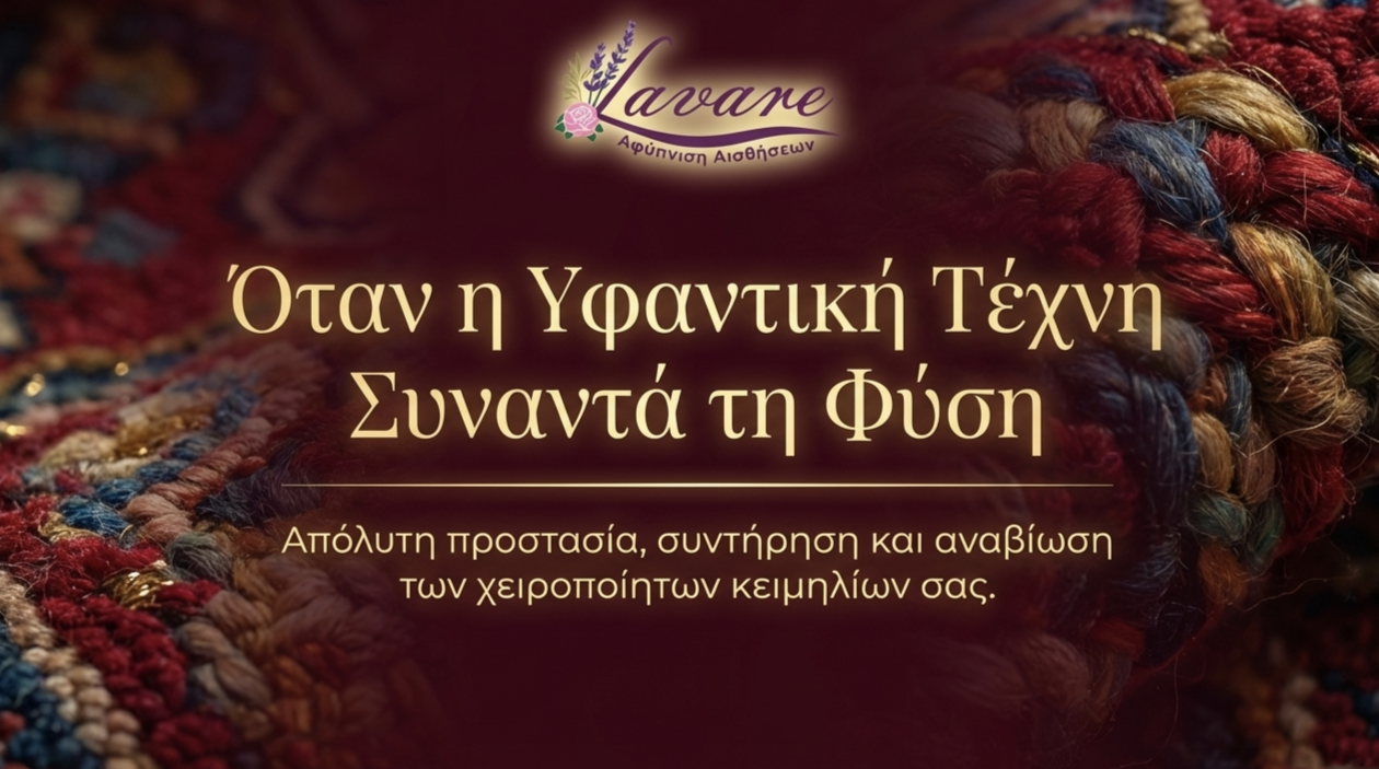 Καθαρισμός και συντήρηση χειροποίητων χαλιών με φυσικά καθαριστικά δικής μας παραγωγής 